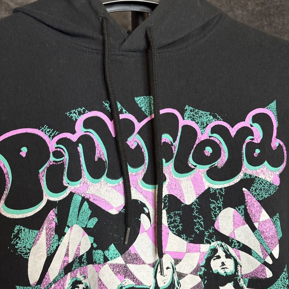 Pink Floyd Hoodie Mens Small Black Psychedelic Hippie Rock Band Sweater Concert - Picture 8 of 10